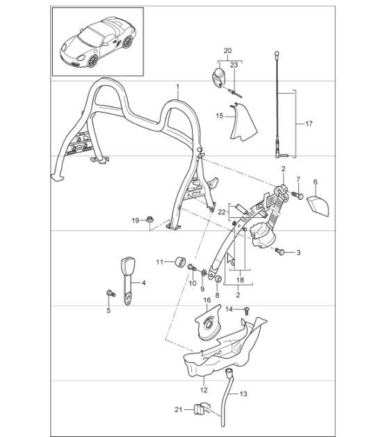 Diagram 812-00 Porsche Macan (95B) MK1 (2014-2018) Body