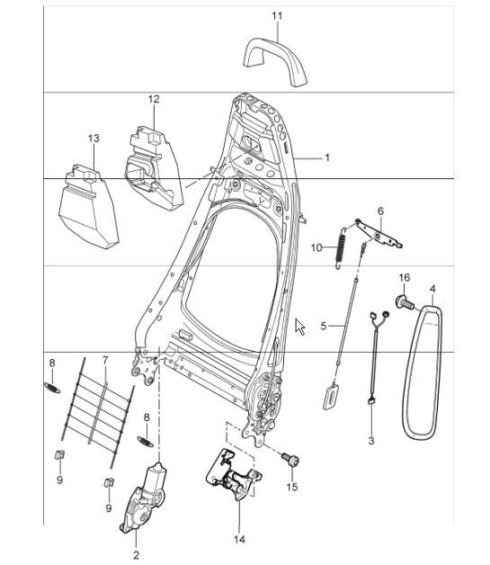 Diagram 817-21 Porsche Macan (95B) MK1 (2014-2018) Body