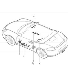 wiring harnesses: doors, airbag, centre console, glove compartment, hardtop 987 Boxster / Boxster S 2005-08 wiring harnesses: doors, airbag, centre console, glove compartment, hardtop 987 Boxster / Boxster S 2005-08