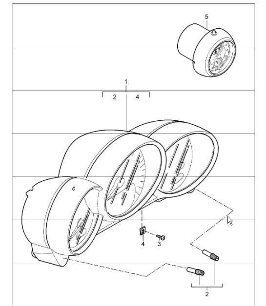 instruments stopwatch 987 Boxster / Boxster S 2005-08