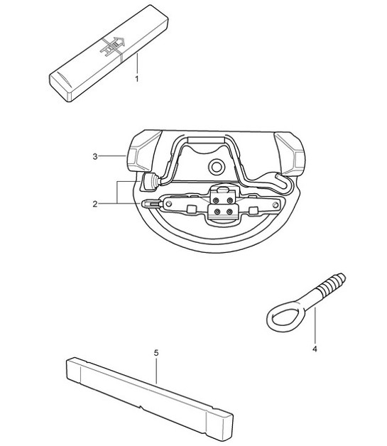 Tool jack 987C.1 Cayman 2006-08