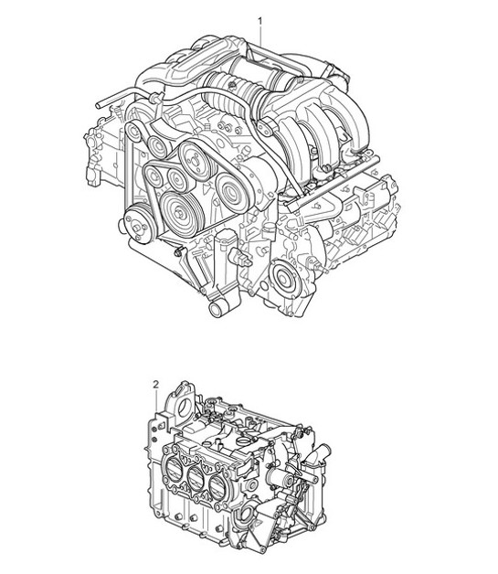 Diagram 101-000 Porsche Cayman 2.7L 987C 2006-08 Engine