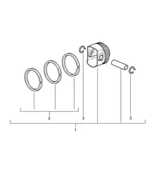 Kolben - 9720, 9721, 9722 - 987C.1 Cayman 2,7L / 3,4L 2006-08