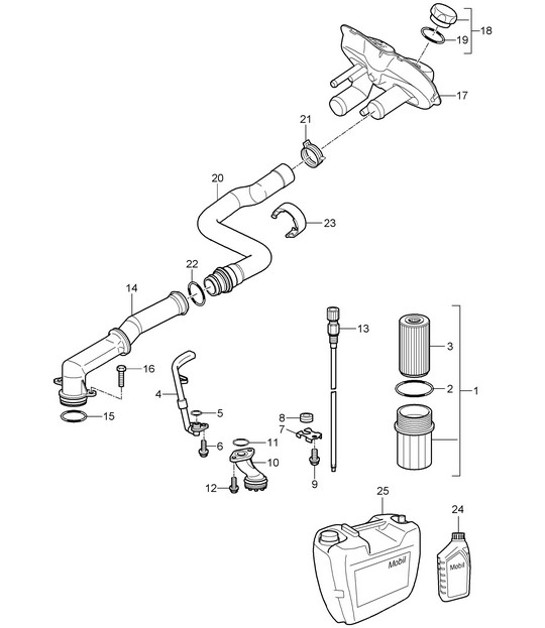 Diagram 104-005 Porsche 968 (1992-1995) Engine