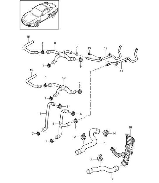 Diagram 105-005 Porsche Cayenne Turbo S E-Hybrid V8 4.0L 550Hp 