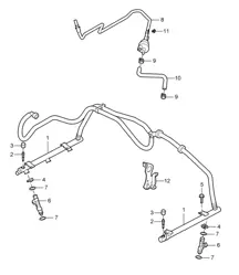 Kraftstoffsammelrohr - 9720, 9721, 9722 - 987C.1 Cayman 2,7L / 3,4L 2006-08