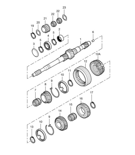 Diagram 303-000 Porsche Cayenne S/GTS 4.8L 2007>> Transmission