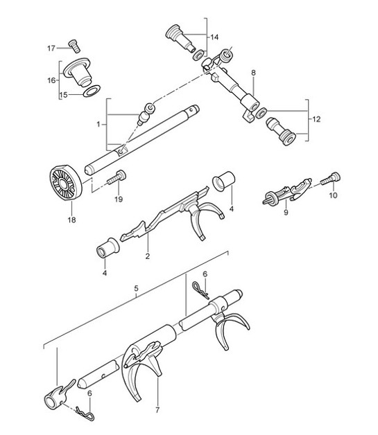 Diagram 304-000 Porsche Cayman S 3.4L 987C 2005-08 Transmission