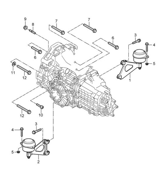 Diagram 306-000 Porsche Cayman S 3.4L 987C 2005-08 Transmission