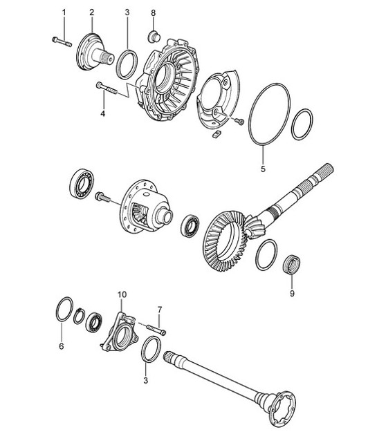 Diagram 320-003 Porsche 911 1978-1989 3.3L Turbo (930) Transmission