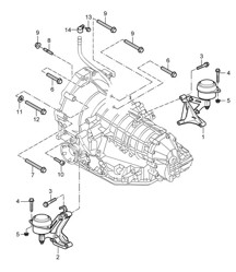 Tiptronic / Sospensione trasmissione / Giunto filettato per motore - A8702,A8721+ PR:249 - 987C.1 Cayman 2006-08 Tiptronic / Sospensione trasmissione / Giunto filettato per motore - A8702,A8721+ PR:249 - 987C.1 Cayman 2006-08