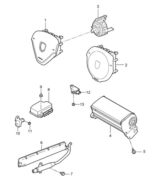 Diagram 403-006 Porsche Cayenne 9PA1 (957) 2007-2010 Front Axle, Steering 