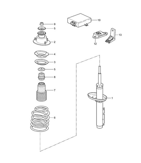 Diagram 502-000 Porsche Cayman S 3.4L 987C 2005-08 Rear Axle