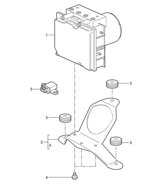 Hydraulikeinheit / Antiblockiersystem -abs- / Steuerung 987C.1 Cayman 2006-08