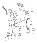 Hand Lever System, Pedal Cluster  Cayman 987C/981C (2005-2016)