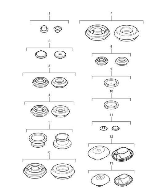 Diagram 801-002 Porsche Cayenne 9PA1 (957) 2007-2010 Body
