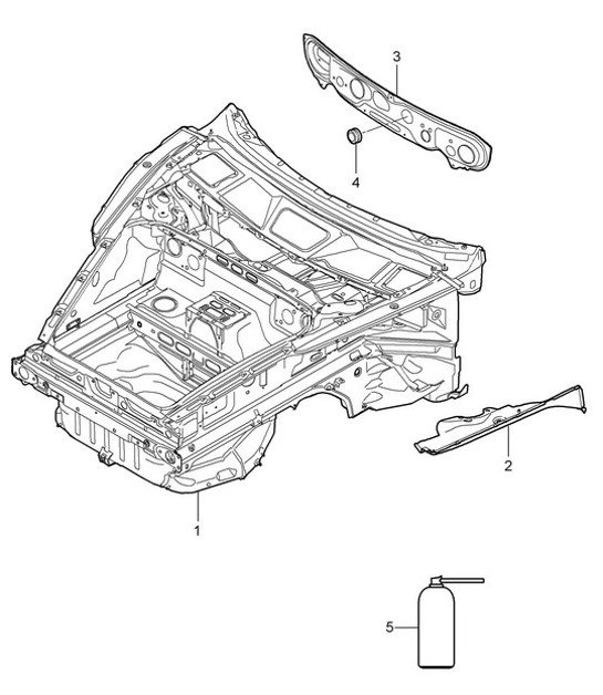 Diagram 801-005 Porsche 996 C4 3.4L 1997-08/01 Body