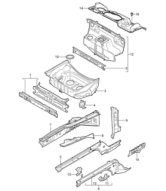 Diagram 801-010 Porsche Cayenne 3.2L V6 2003>> Body