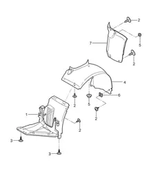 Linings for Wheel housing 987C.1 2006-2008