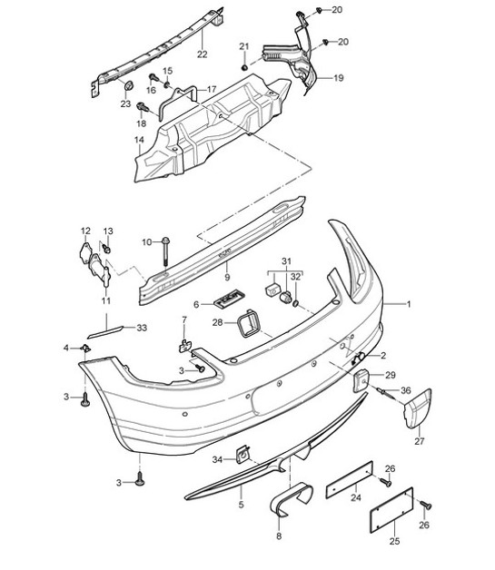Diagram 802-005 Porsche Cayenne 92A (958) 2010-2017 Body