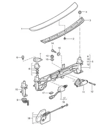 Rear spoiler 987C.1 Cayman 2006-08