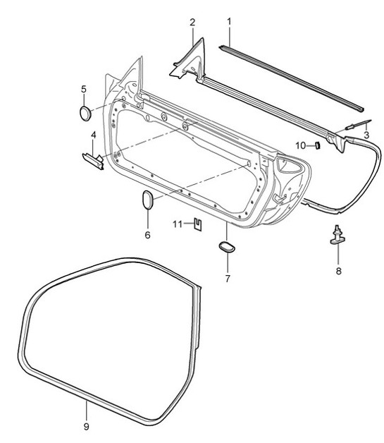 Diagram 804-010 Porsche Cayman 987C/981C (2005-2016) Body