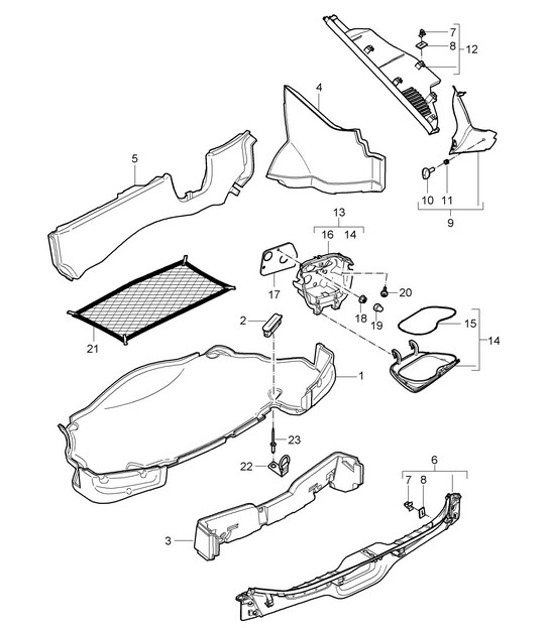 Diagram 807-001 Porsche 993 (911) C4S 1994-97 Body