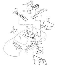 Carrosserie / Insonorisation 987C.1 Cayman 2006-08