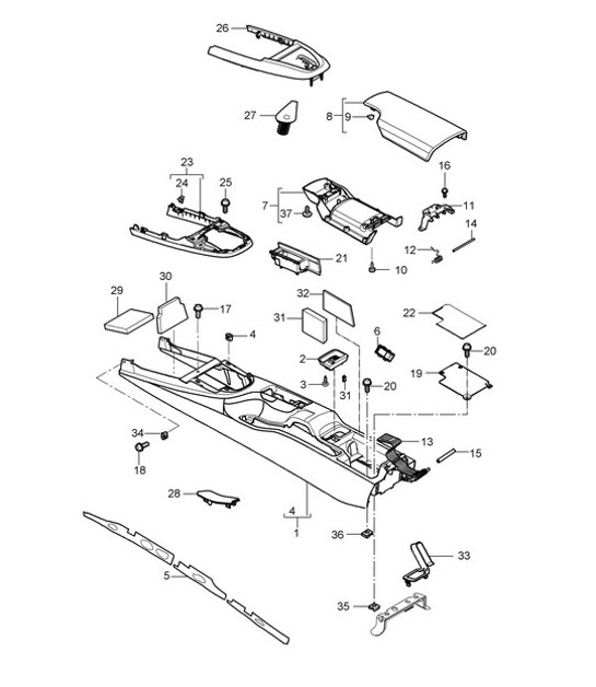 Diagram 809-020 Porsche Cayman 987C/981C (2005-2016) Body