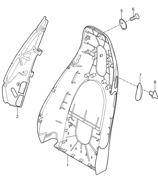 Diagram 817-004 Porsche 996 C4 3.4L 1997-08/01 Body
