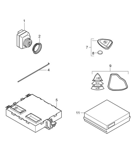 Diagram 901-004 Porsche Cayenne 3.2L V6 2003>> Electrical equipment