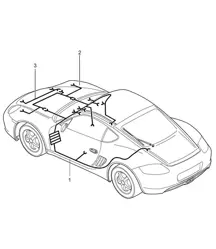 Wiring looms - FRONT - 987C.1 Cayman 2006-08