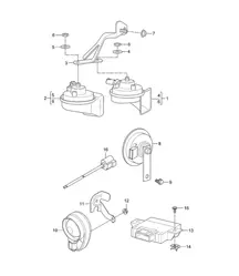Fanfare / Signal horn / Alarm system 987C.1 Cayman 2006-08