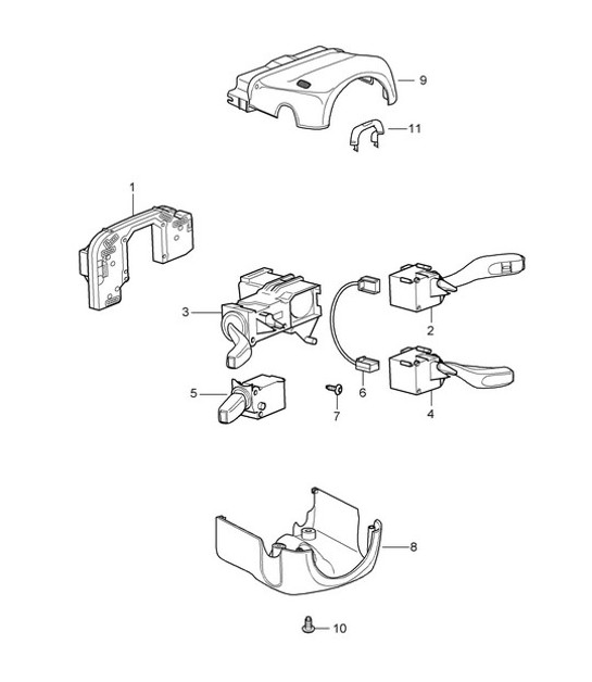 Diagram 903-010 Porsche Cayenne Turbo / Turbo S 4.8L 2007>> Electrical equipment