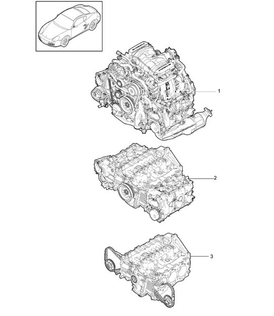 Diagram 101-000 Porsche Cayman GTS 718 4.0L PDK（400 马力） 引擎