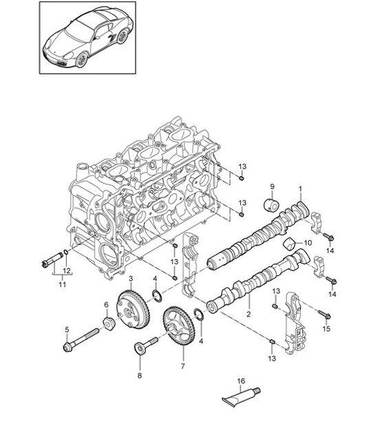 Diagram 103-010 Porsche Cayenne S V8 4.2L Diesel 382HP Engine