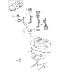 Serbatoio carburante 987C.2 Cayman 2009-12