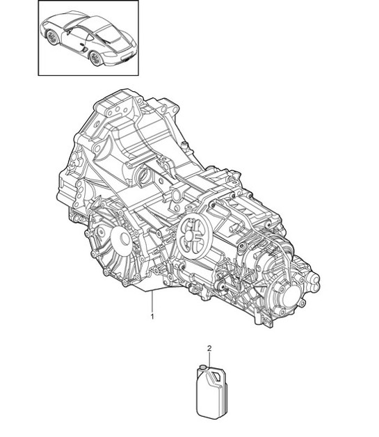 Diagram 302-000 Porsche Boxster GTS 718 2.5L Manual (365 Bhp) Transmission