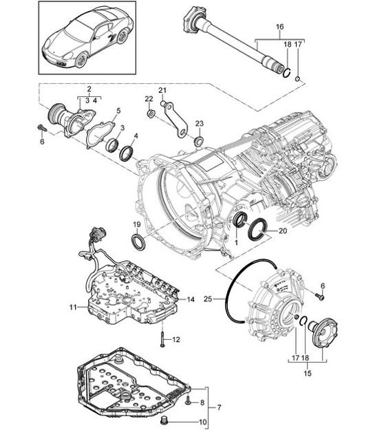 Diagram 320-005 Porsche Cayman 987C/981C (2005-2016) Transmission