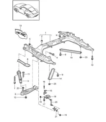 Traversa/braccio oscillante 987C.2 Cayman 2009-12