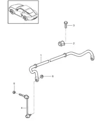 Barre anti-roulis 987C.2 Cayman 2009-12