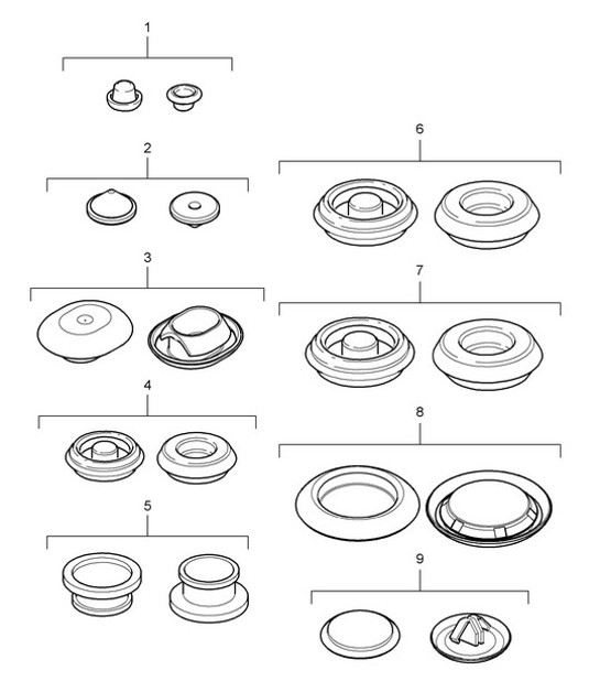 Diagram 801-002 Porsche Cayenne 92A (958) 2010-2017 Body