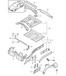Rear end / Individual parts 987C.2 Cayman 2009-12