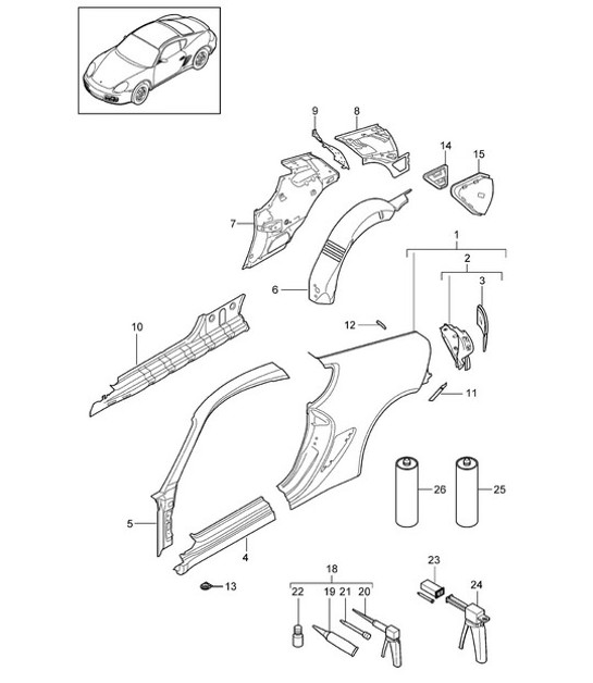 Diagram 801-050 Porsche Taycan (9J1) MK2 2024>> 
