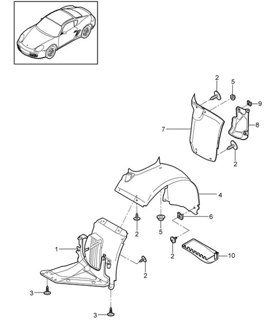 Diagram 801-075 Porsche Macan (95B) MK1 (2014-2018) Body
