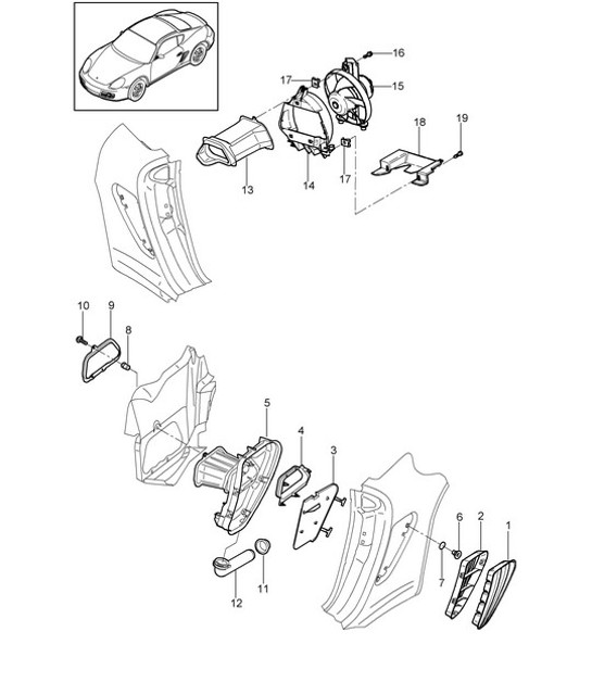 Diagram 801-080 Porsche 996 C2 3.4L 1997-08/01 Body