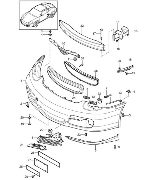 Diagram 802-000 Porsche Cayenne Turbo / Turbo S 4.8L 2007>> Body