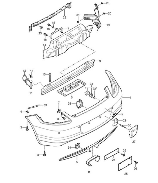 Diagram 802-005 Porsche Boxster 986/987/981 (1997-2016) Body