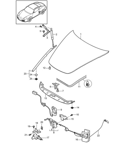 Diagram 803-000 Porsche 卡宴 Turbo / Turbo S 4.8L 2007>>  车身