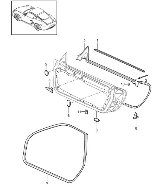 Diagram 804-010 Porsche Cayenne Turbo / Turbo S 4.8L 2007>> Body